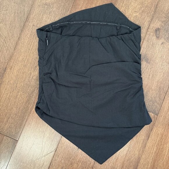 Abercrombie & Fitch Asymmetrical Strapless Top Black XS Removable Straps NWT - Picture 8 of 11